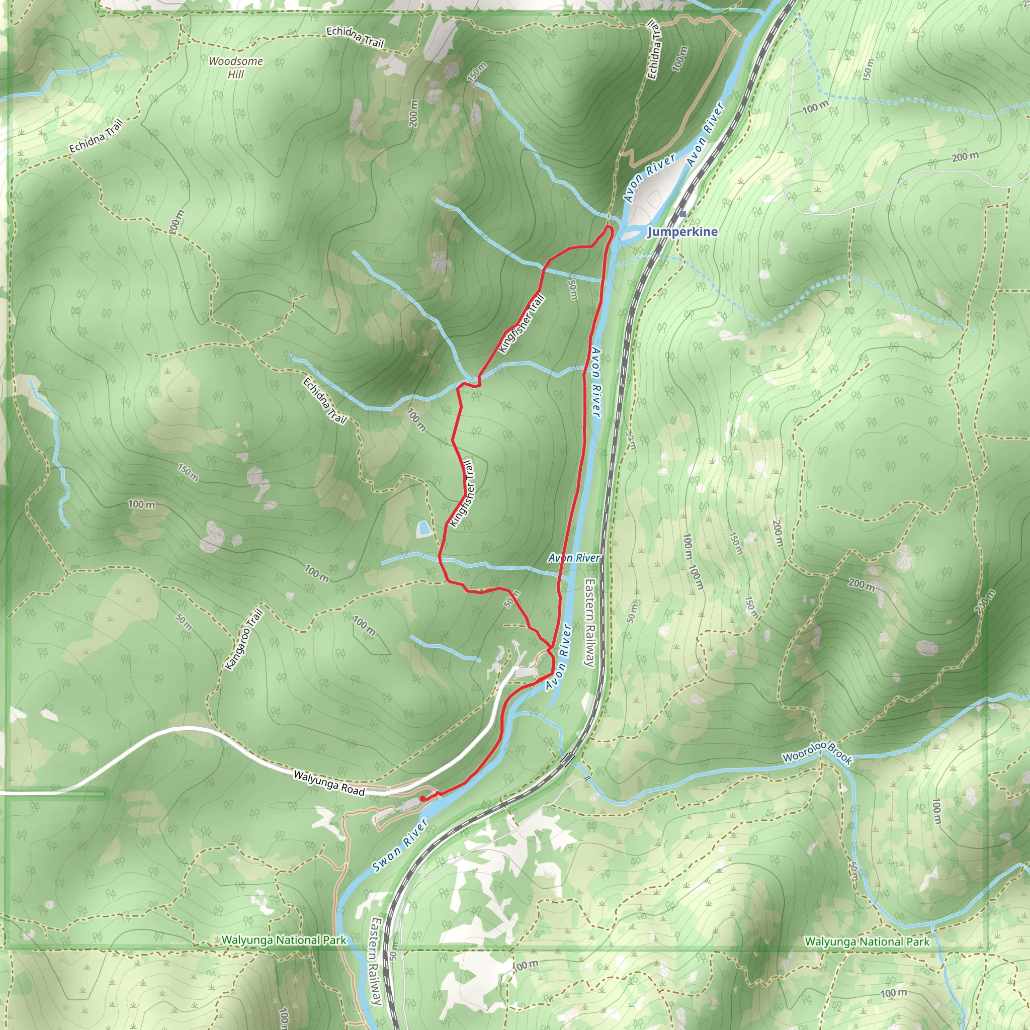 Kingfisher Trail mobile static map
