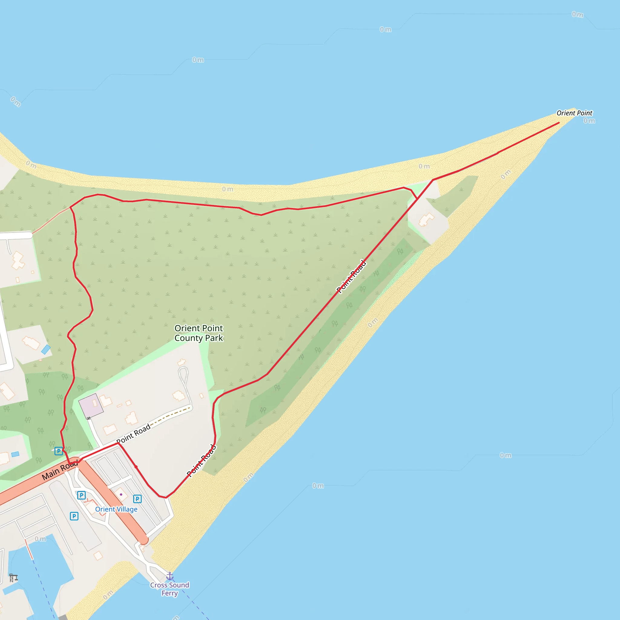 Orient Point Loop Trail mobile static map