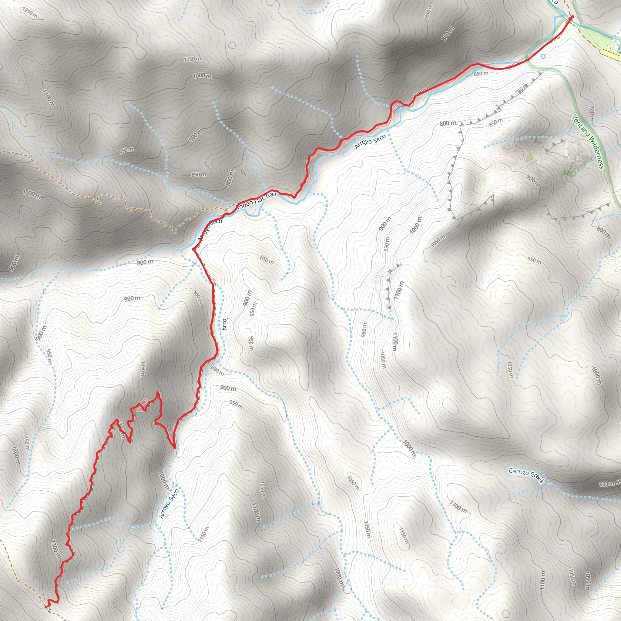 Arroyo Seco Trail mobile static map