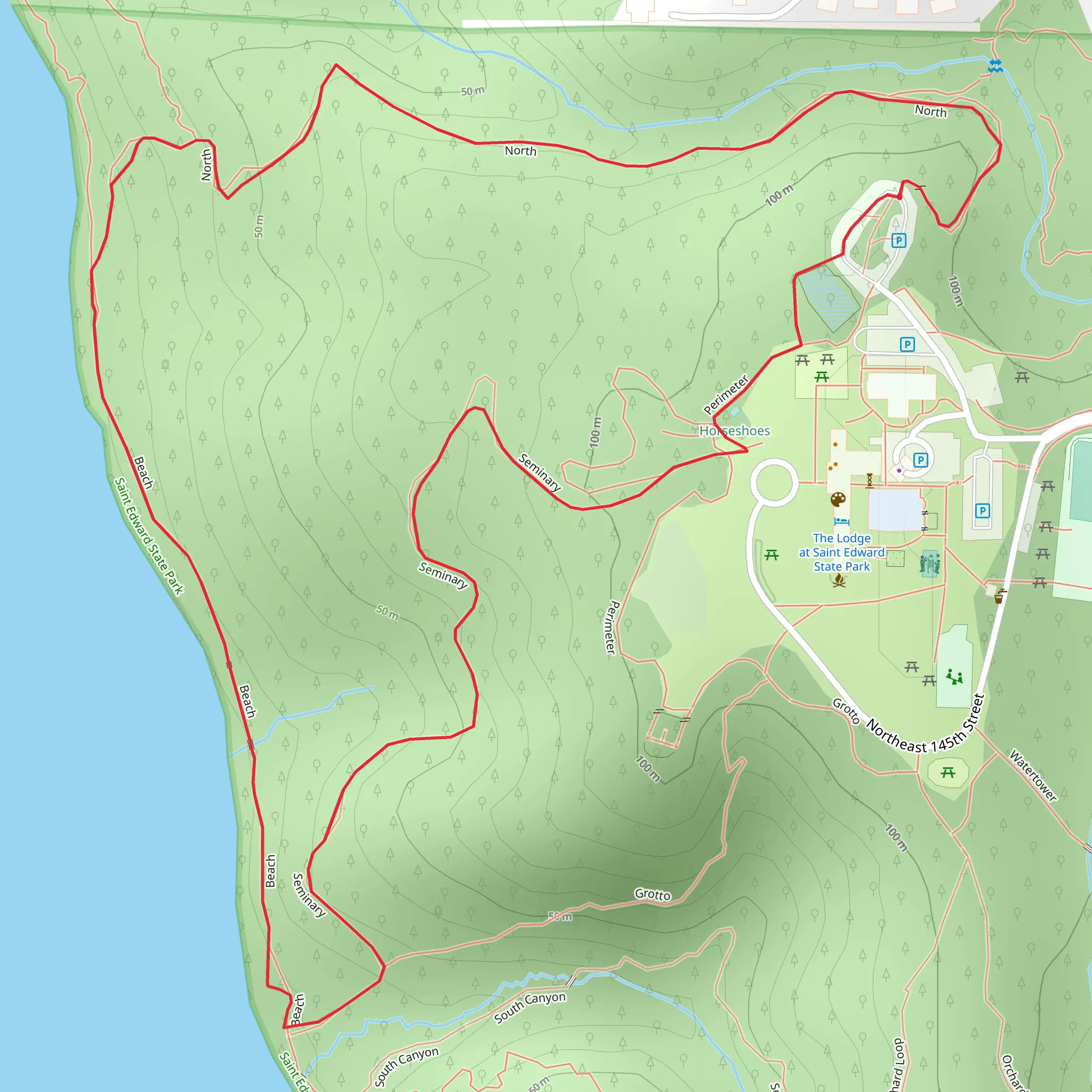 North and Seminary Loop mobile static map