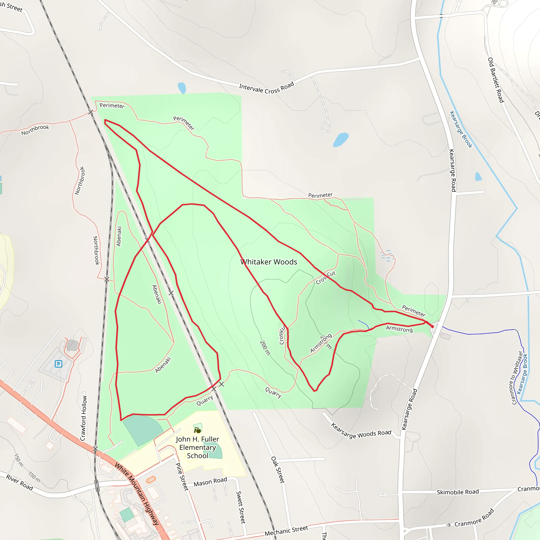 Kearsarge Road Loop mobile static map