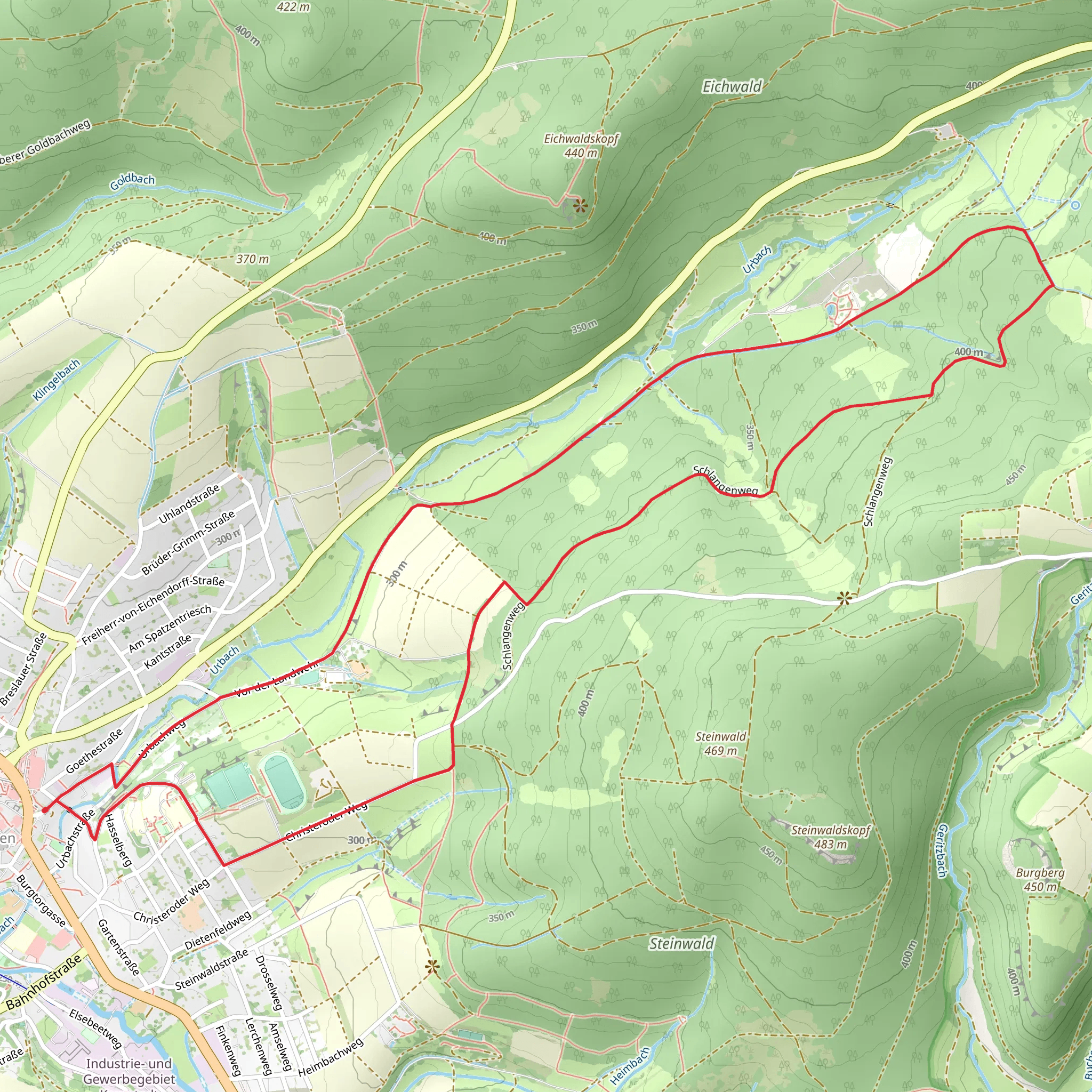 Terrainkurweg - Neukirchen mobile static map