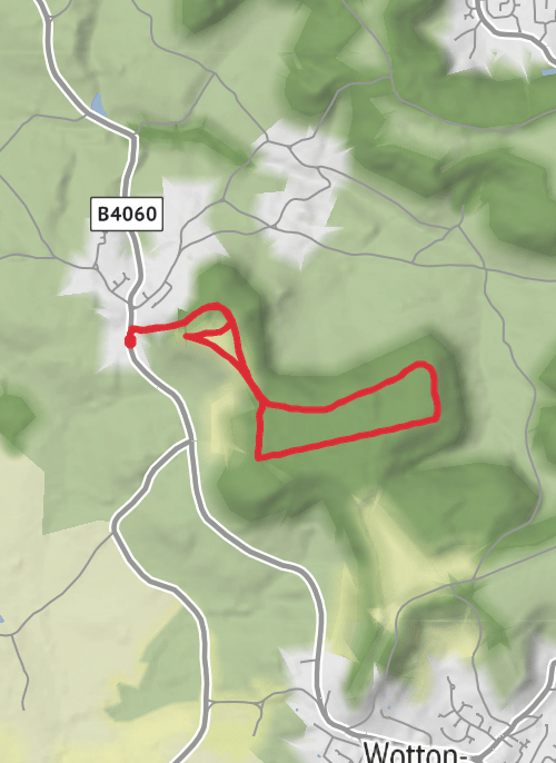 Hike from North Nibley mobile static map