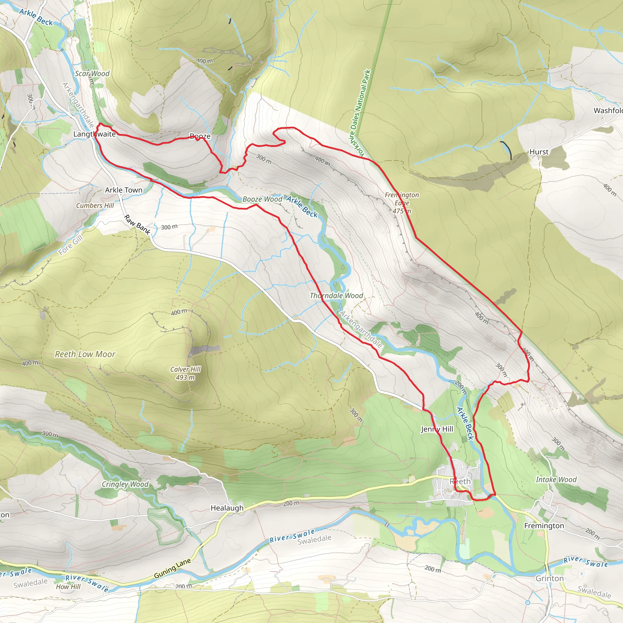 Fermington Edge and East Raw Croft Loop mobile static map