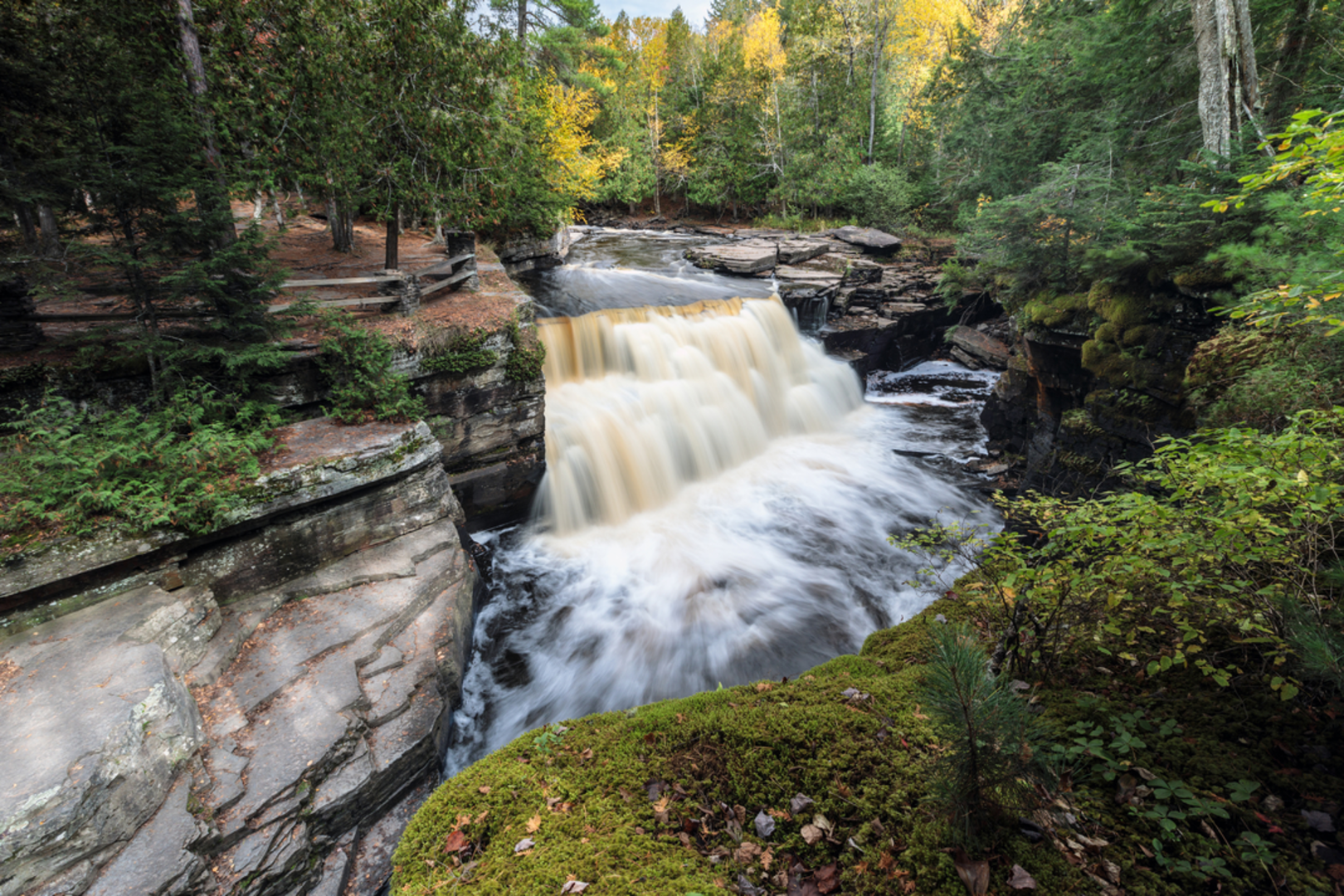 An image depicting the trail Potowatomi Falls Trail and its surrounding area.