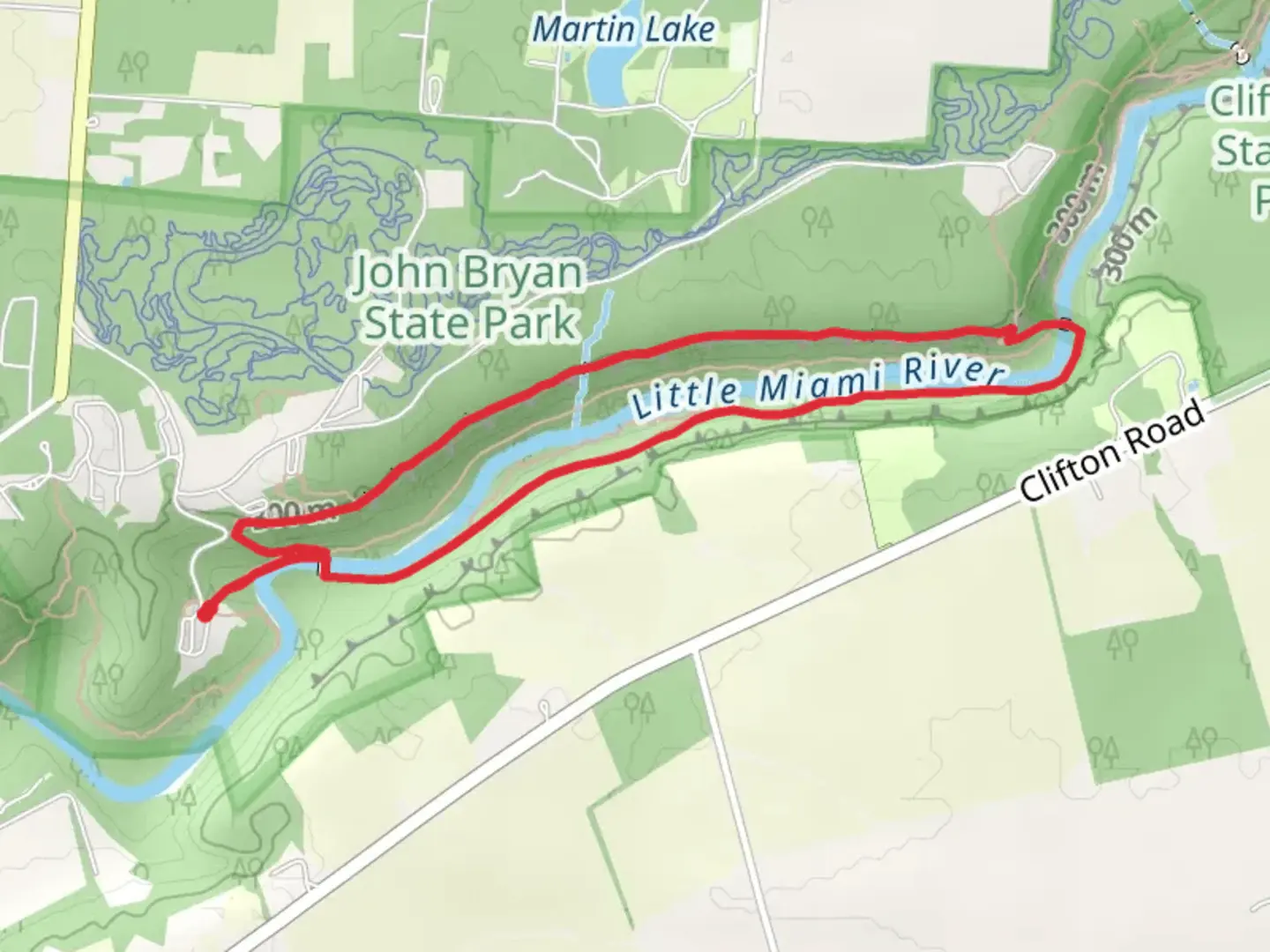An image depicting the trail South Gorge and Orton Memorial Loop and its surrounding area.