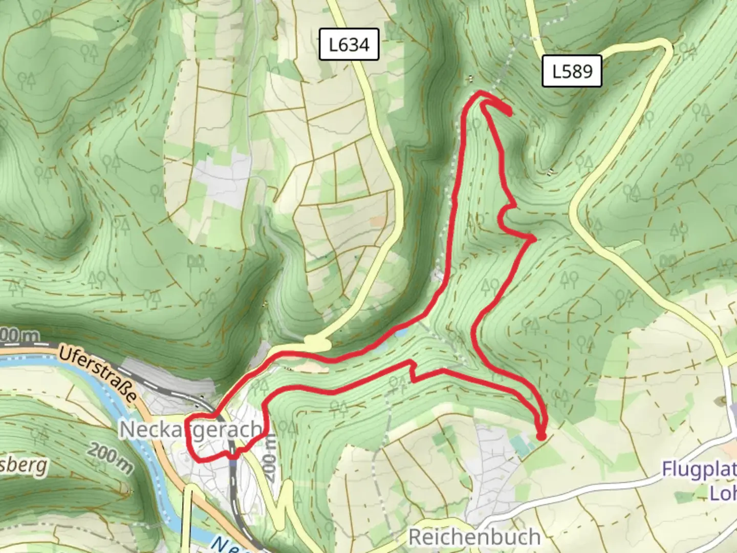 An image depicting the trail Waldsee via Katzensteig and its surrounding area.