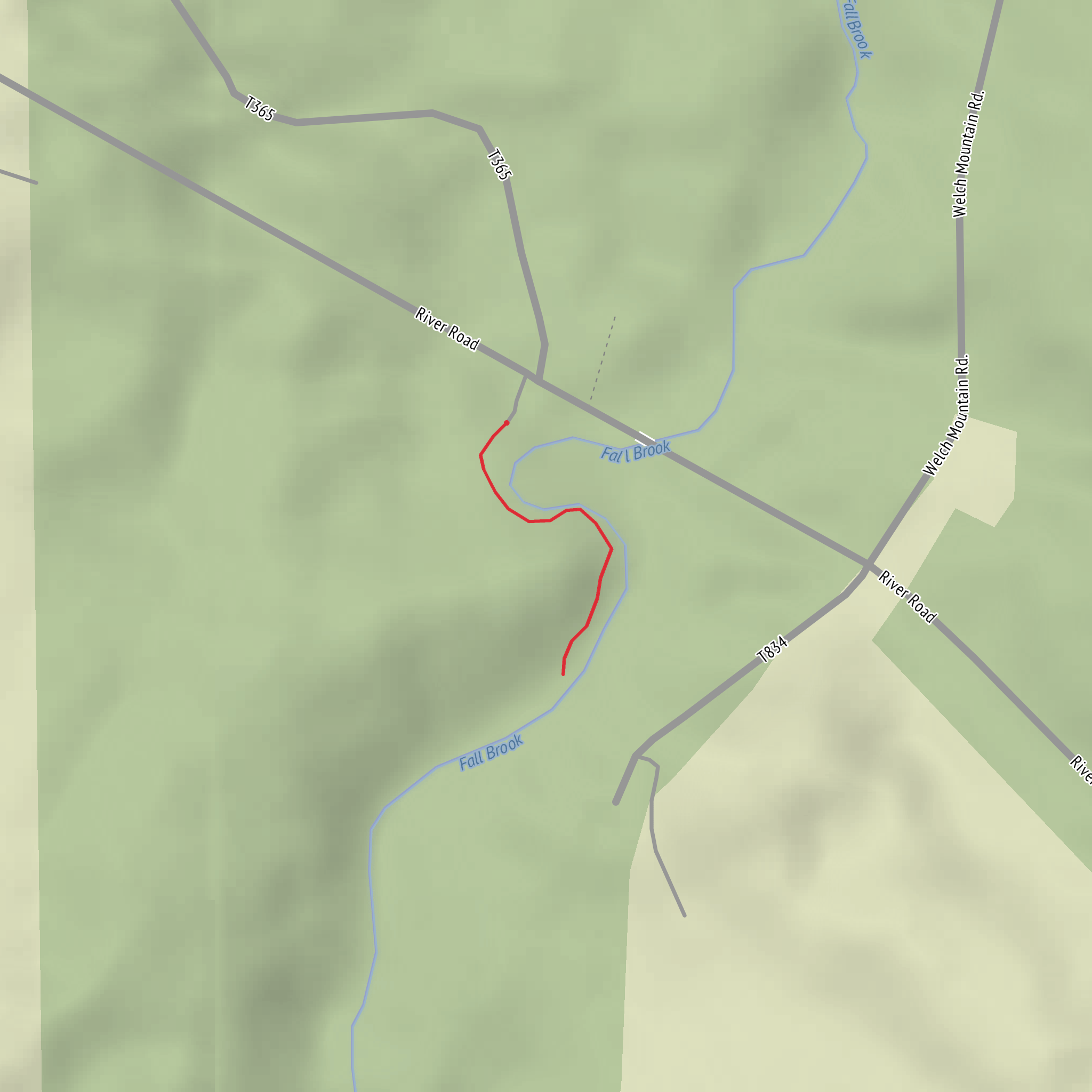 Fall Brook Falls mobile static map