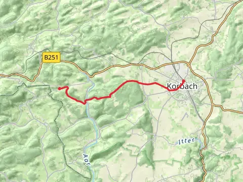 Welleringhausen to Korbach Hauptbahnhof via Upland-Weserbergland Weg
