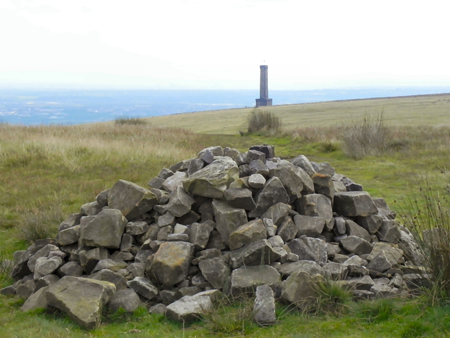 An image depicting the trail Harcles Hill, Pilgrims Cross and Simons Lodge and its surrounding area.