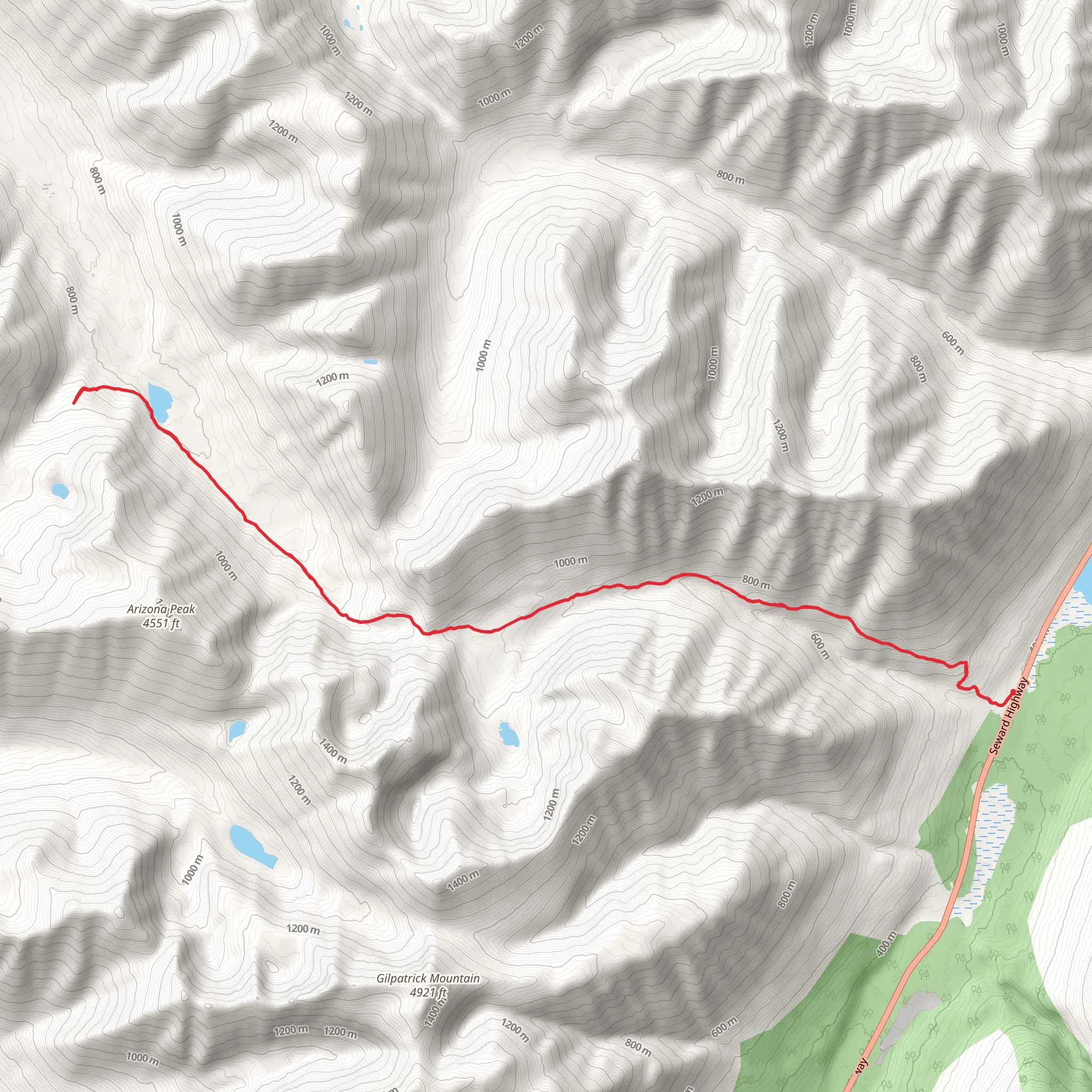 Summit Creek and East Creek mobile static map
