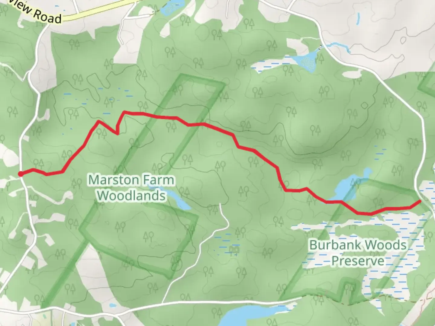 An image depicting the trail Harvey Road Trail and its surrounding area.