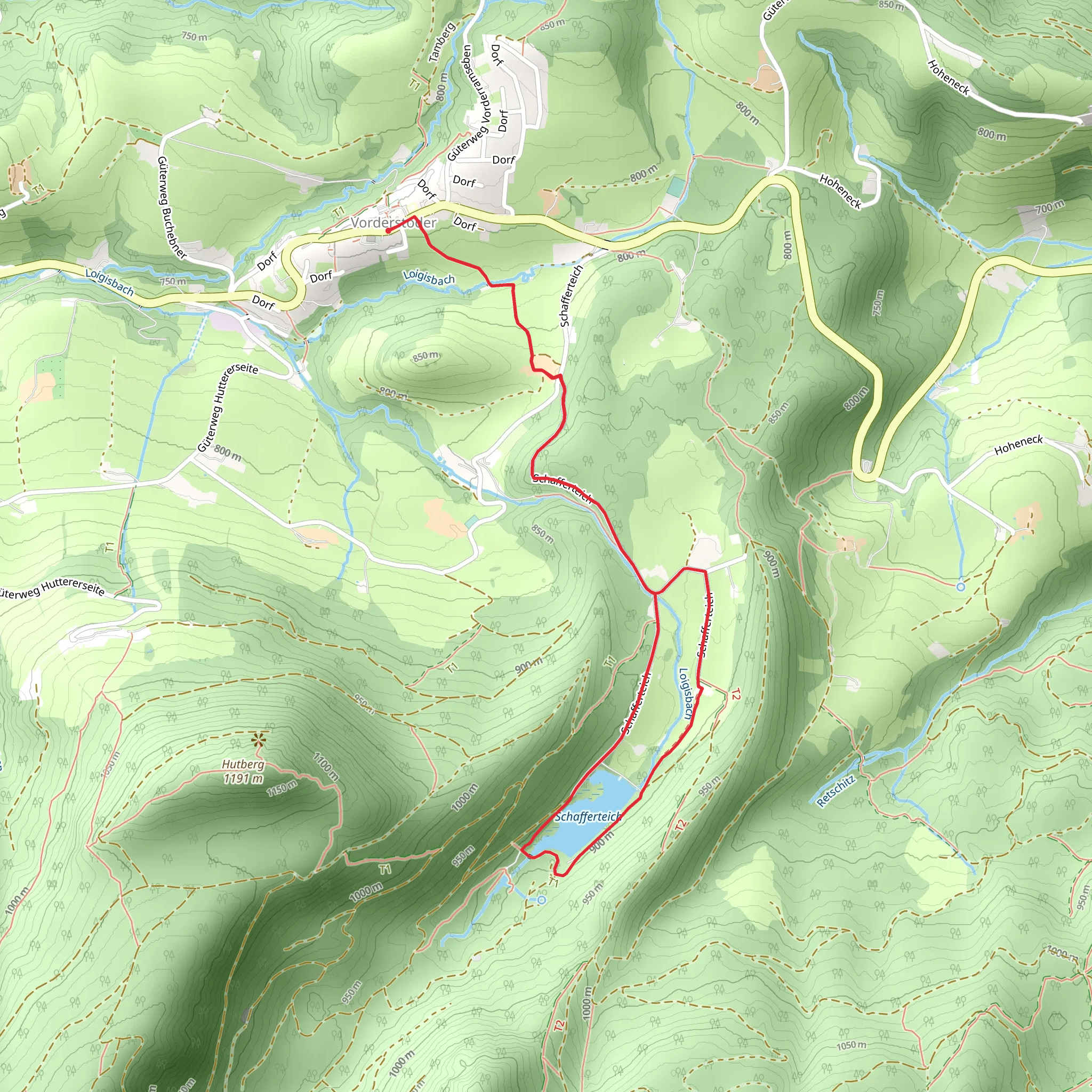 Schafferteich Pond Loop mobile static map