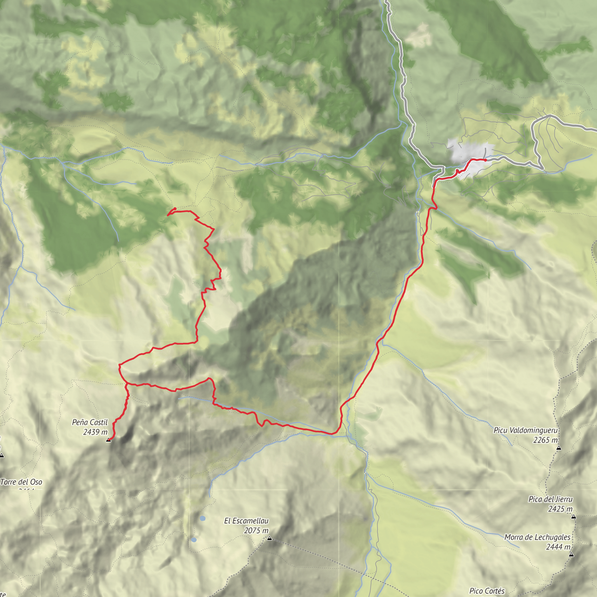 Sotres Pena Castil Terenosa mobile static map