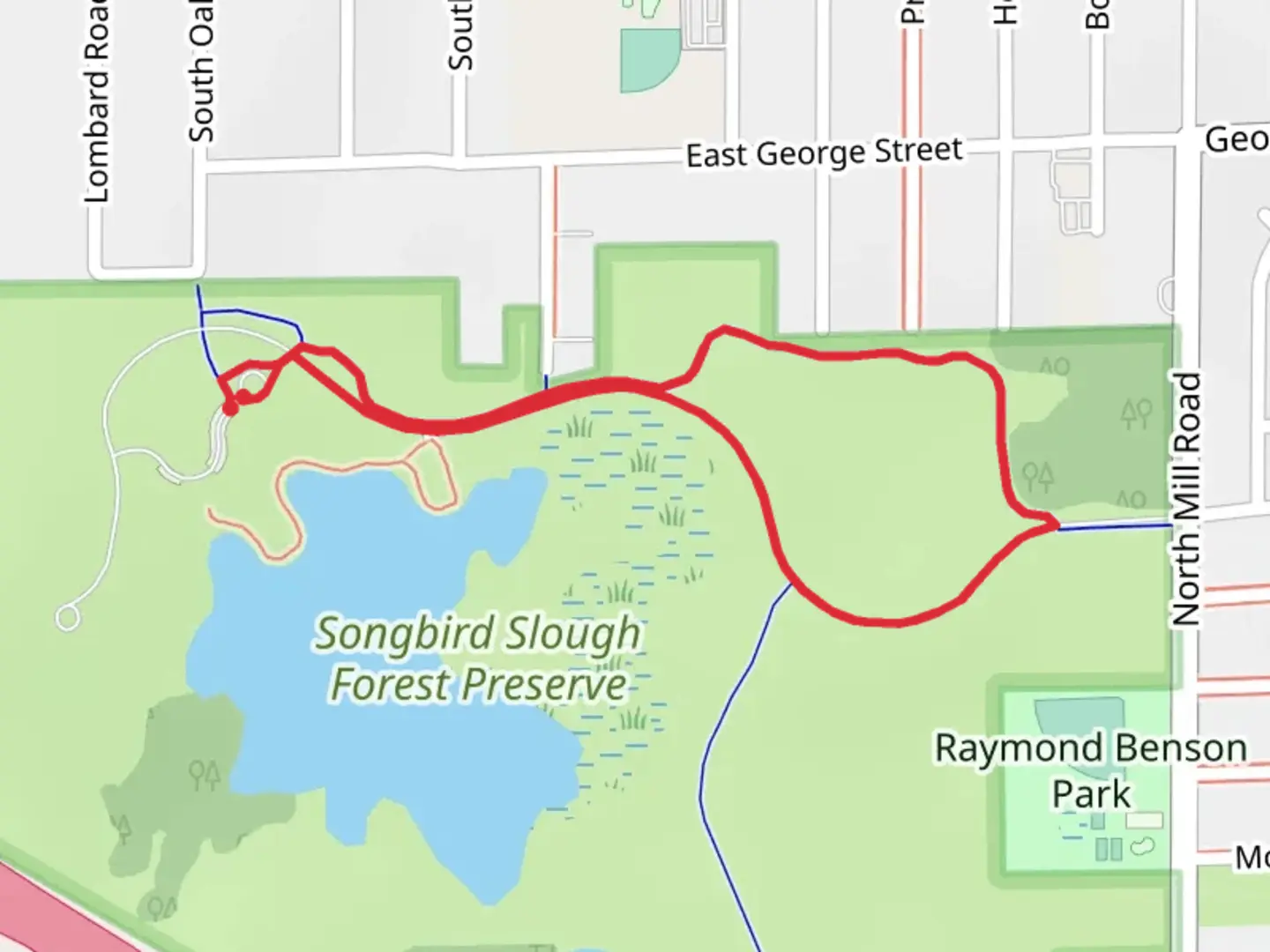 An image depicting the trail West Potter St Loop and its surrounding area.