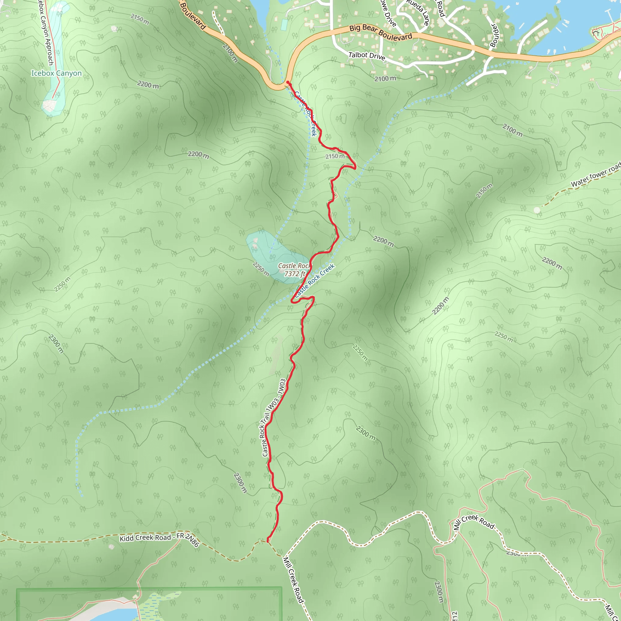 Castle Rock Trail mobile static map