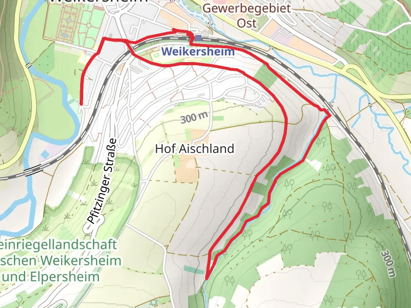 Main-Neckar Rhein Weg and Bergkirche Laudenbach