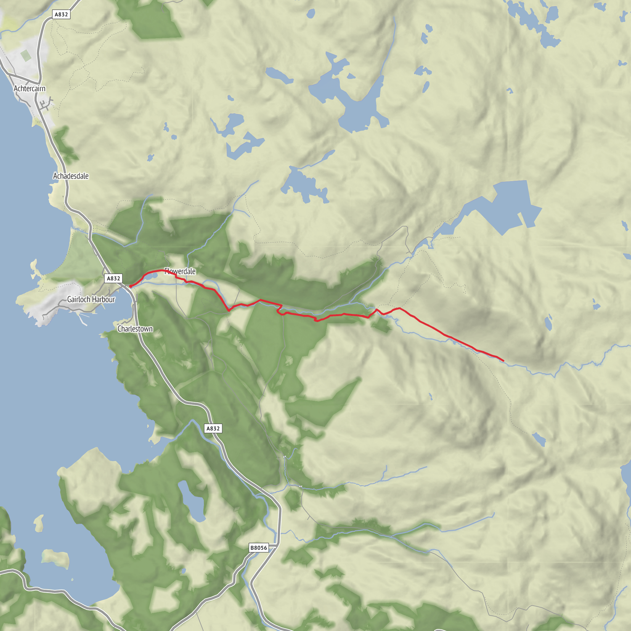 Gleann a' Ghrobain Walk mobile static map