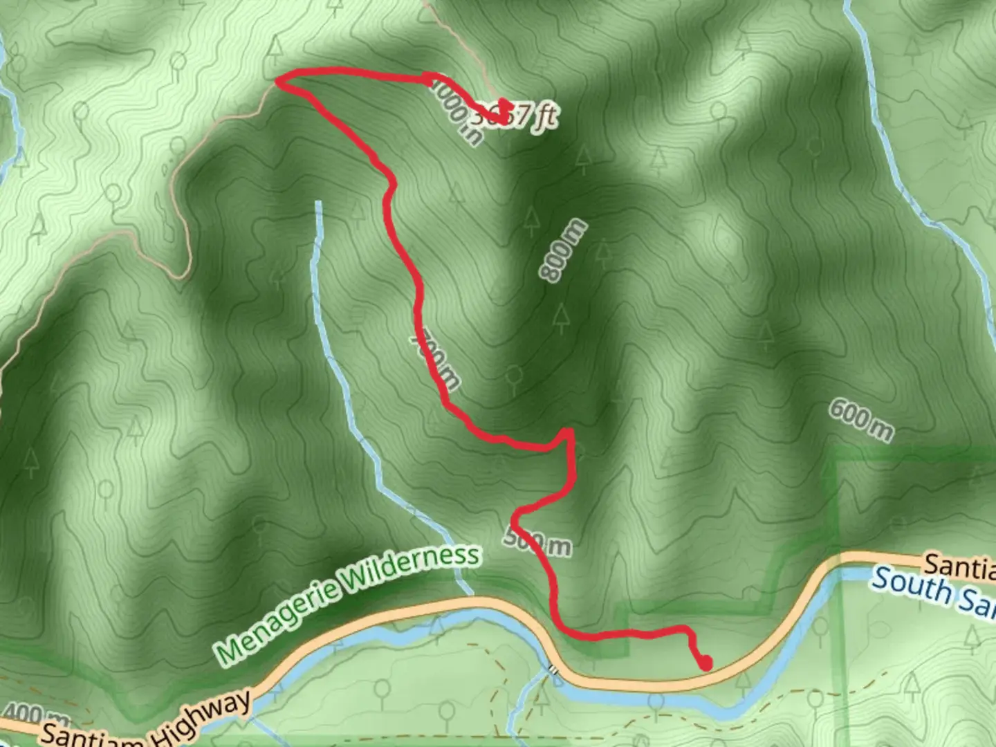 An image depicting the trail Trout Creek and its surrounding area.