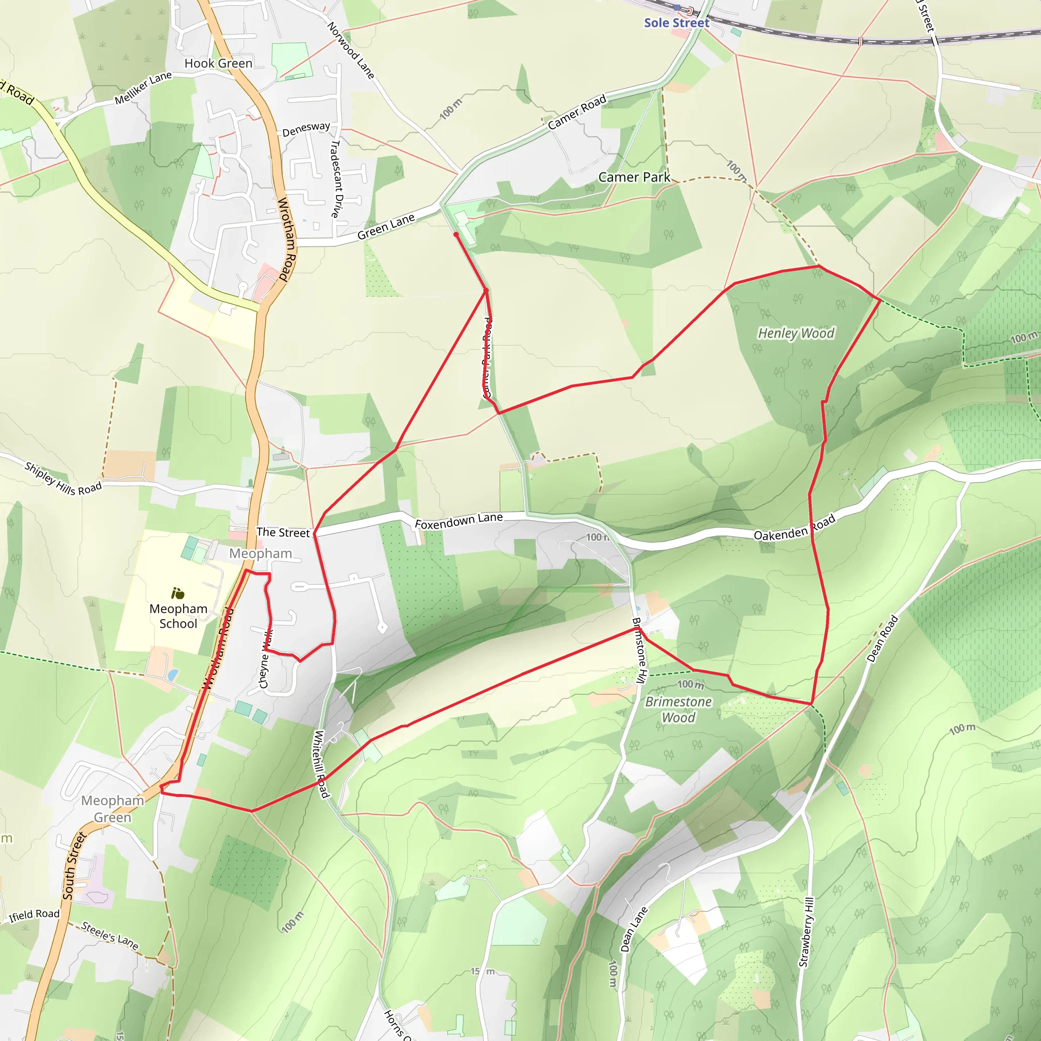 Henley Wood and Foxendown mobile static map