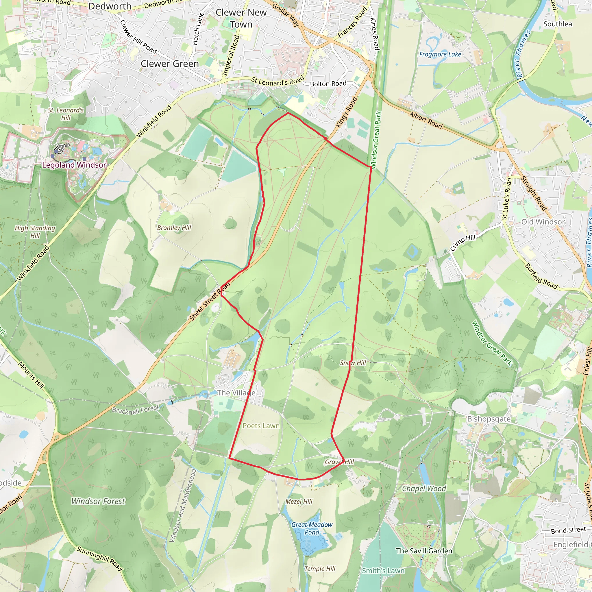 The Village Circular Path mobile static map