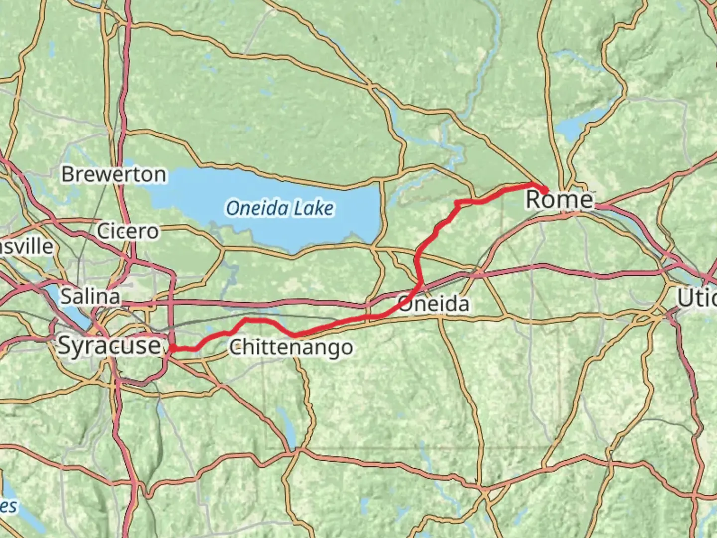 An image depicting the trail Enlarged Erie Canal and its surrounding area.