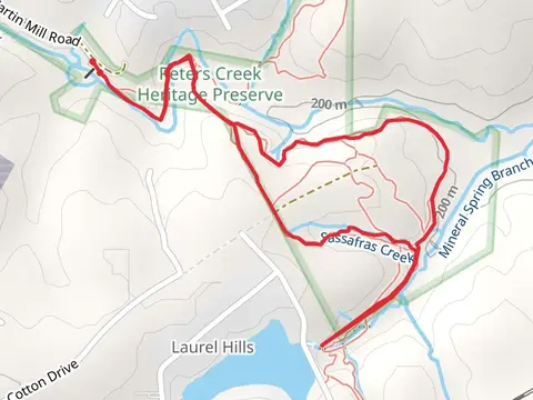 Peters Creek and Mineral Spring Branch Loop