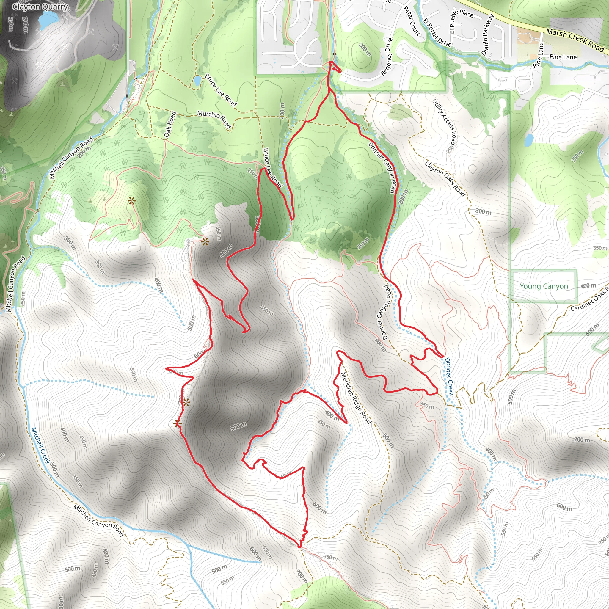 Eagle Peak, Falls Trail and Mokelumne Coast to Crest Trail mobile static map