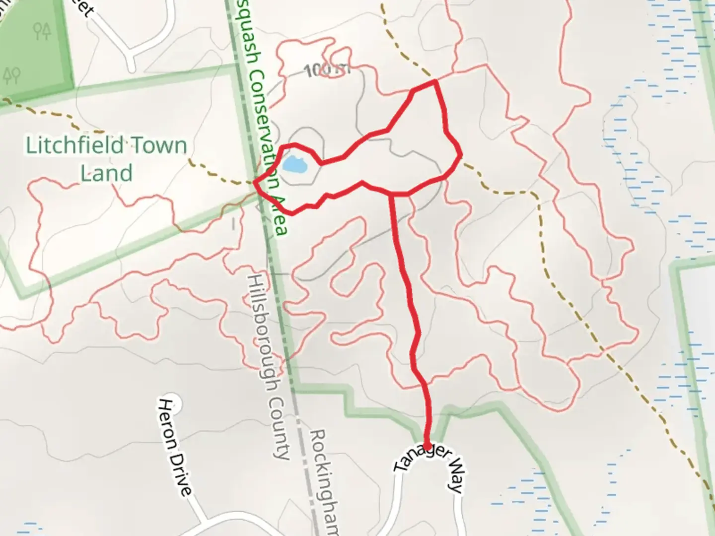 An image depicting the trail Heron Trail Loop and its surrounding area.
