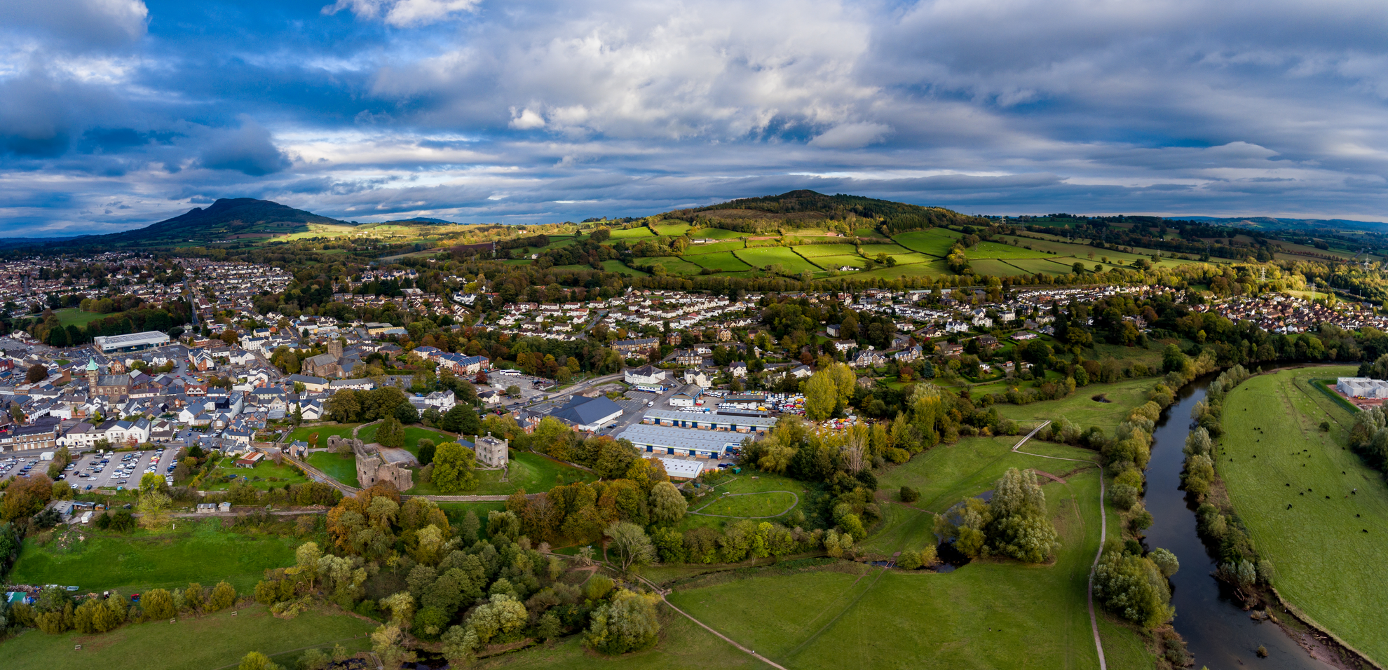An image depicting the trail Abergavenny to Llanthony Priory and its surrounding area.