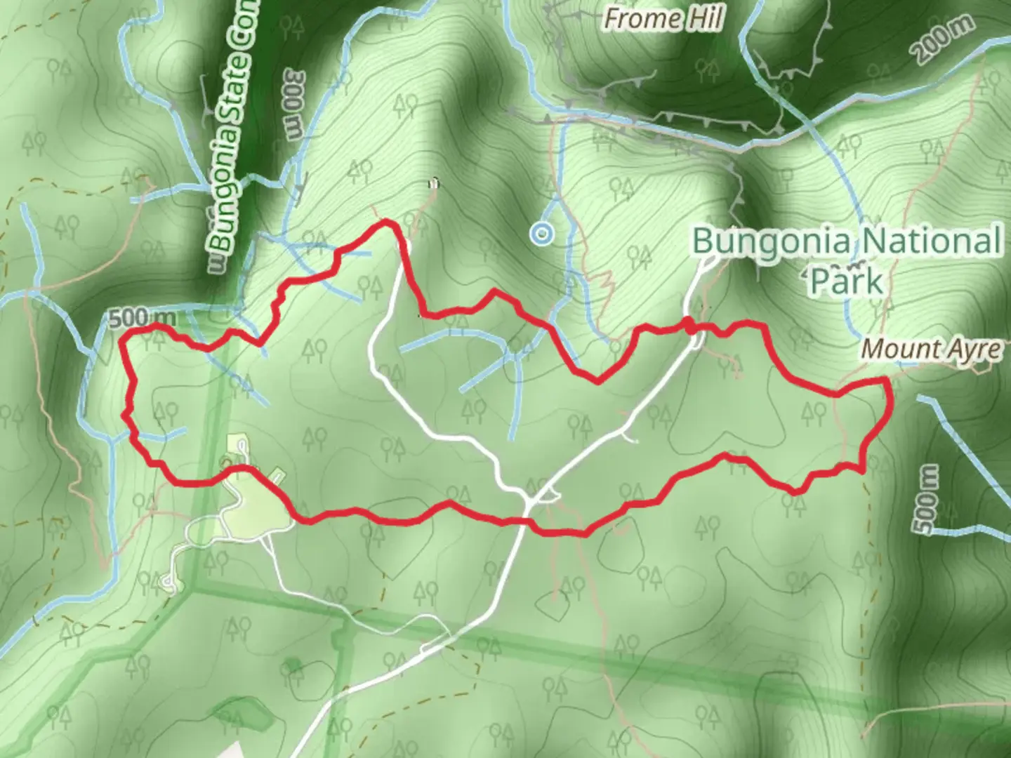 An image depicting the trail Green Track and its surrounding area.