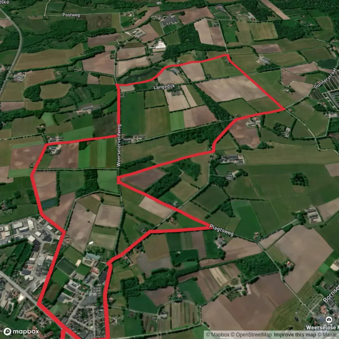 An image depicting the trail Snippenven Weg and Hilligenpad and its surrounding area.