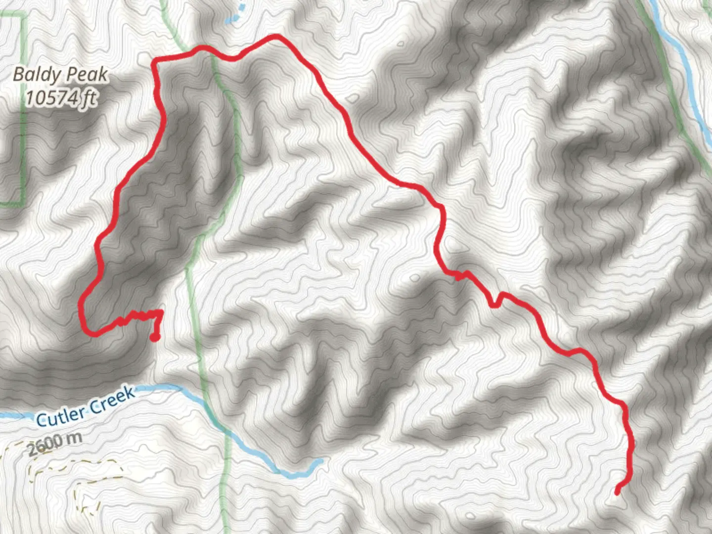 An image depicting the trail Baldy Trail and its surrounding area.
