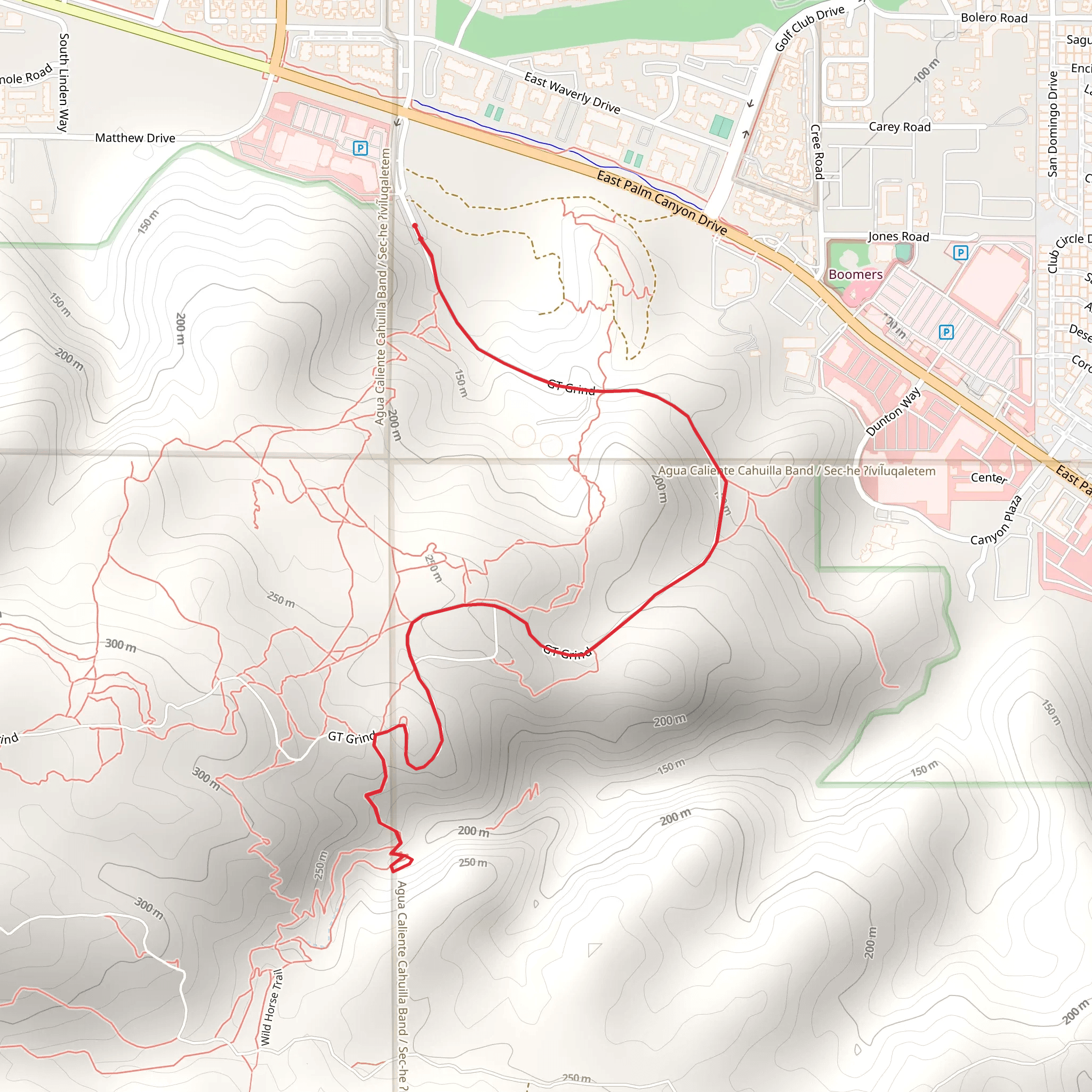 Palm Hills Road Walk mobile static map
