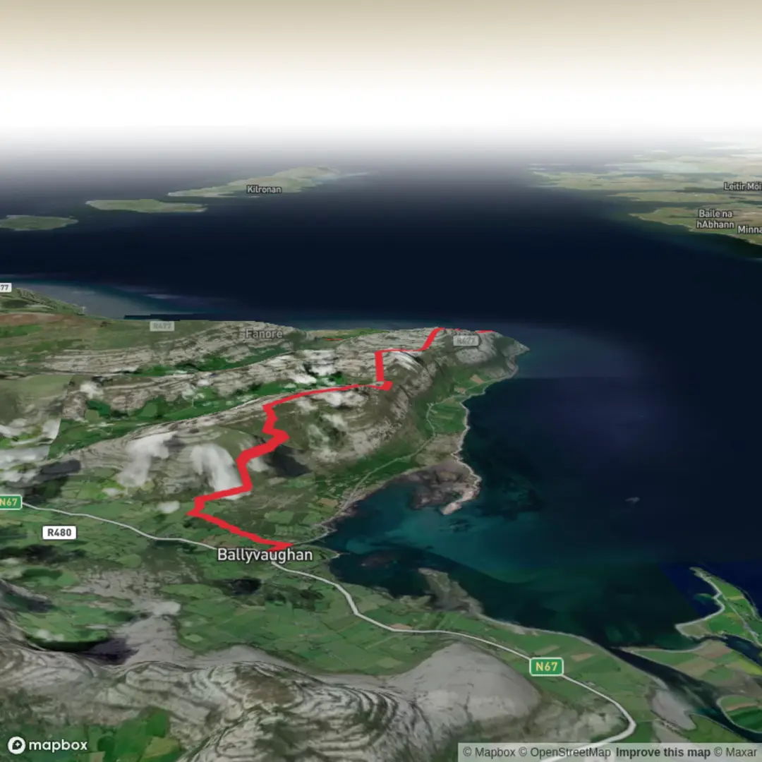 An image depicting the trail Cappanawalla_Gleninagh_Doughbranneen_1 and its surrounding area.