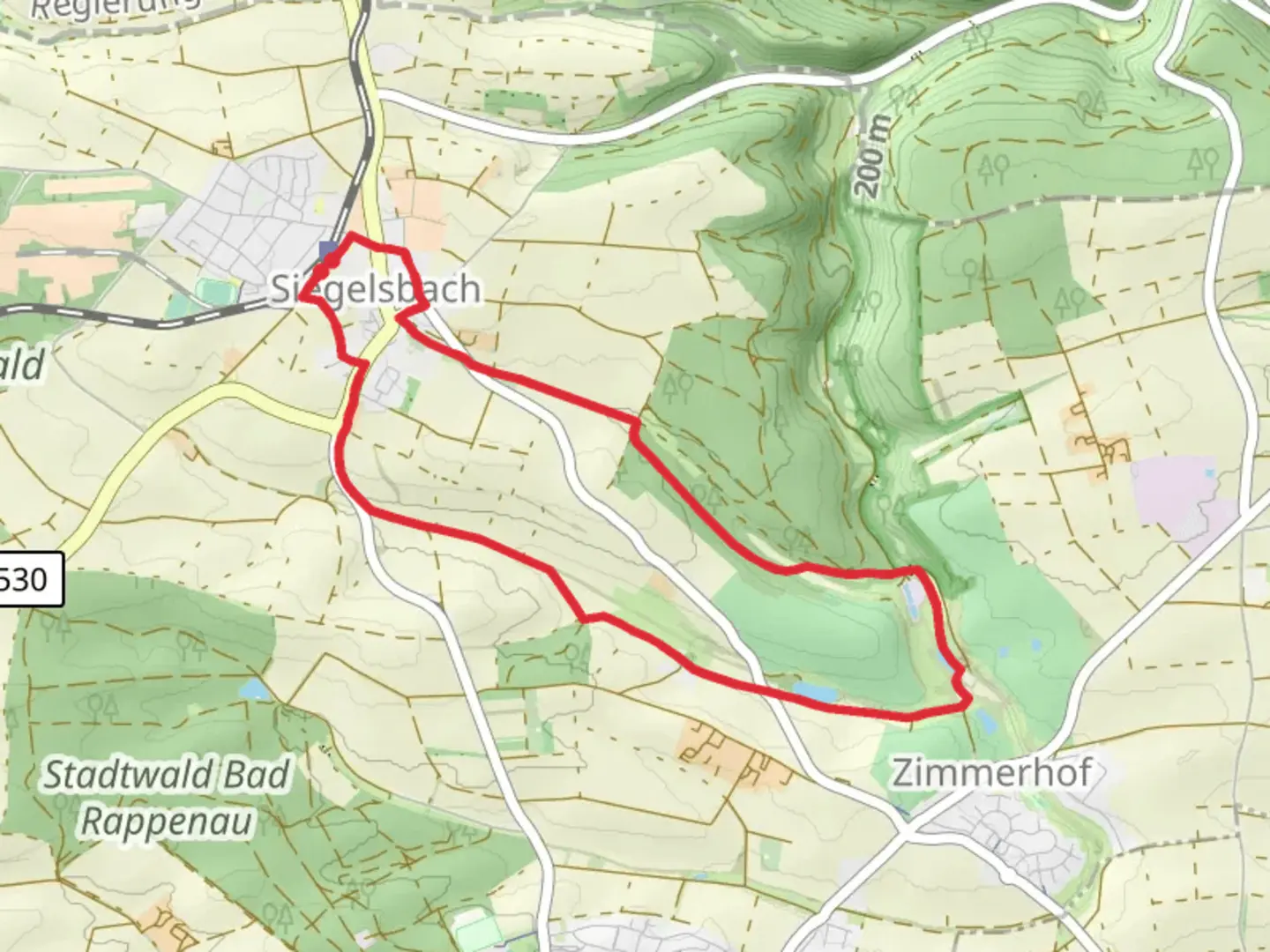An image depicting the trail Roemersee via Fünfmühlental-Roemersee Rundweg and its surrounding area.