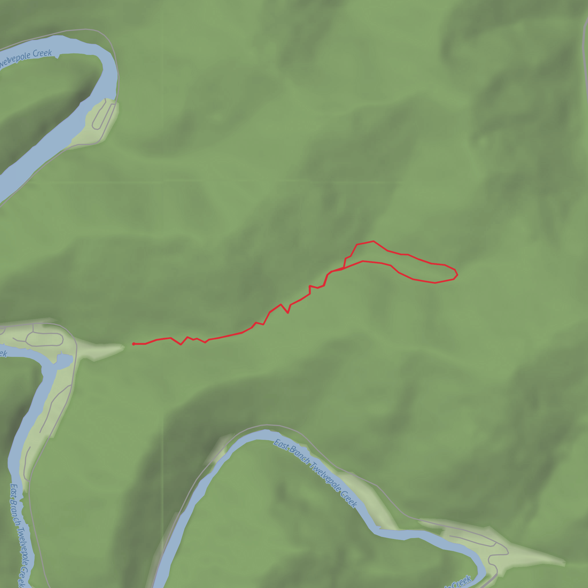 East Fork Trail mobile static map
