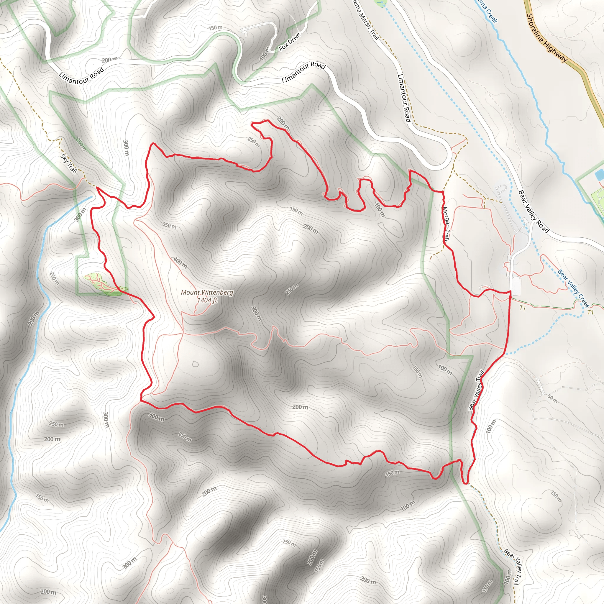 Mount Wittenberg Loop mobile static map