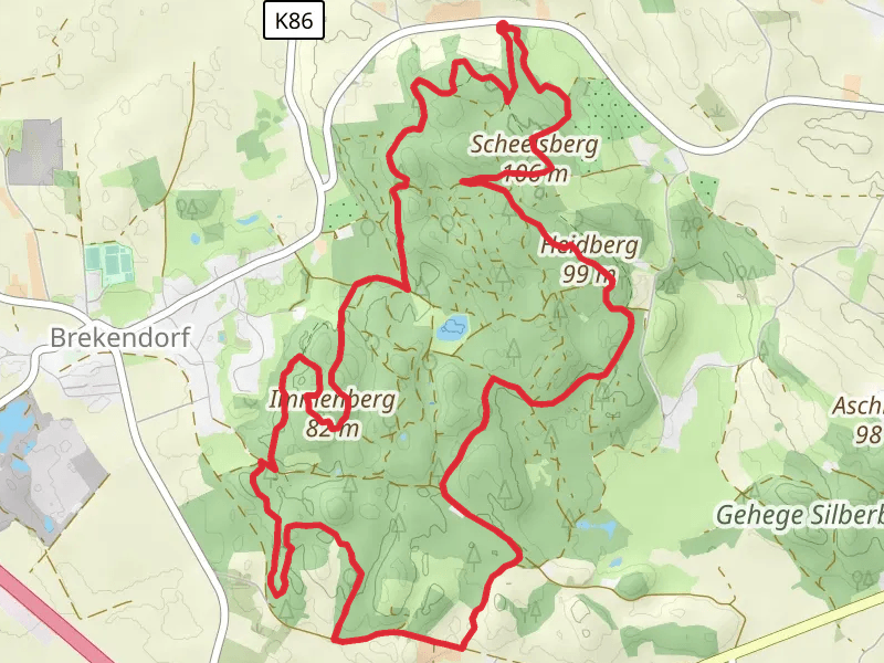 Scheelsberg, Heigberg and Immenberg via Foerster Mertens Trail Huetti Trail blau