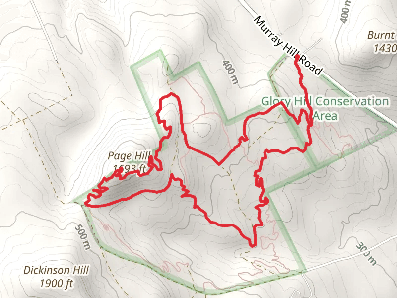 Page Hill Loop from Murray Hill Road