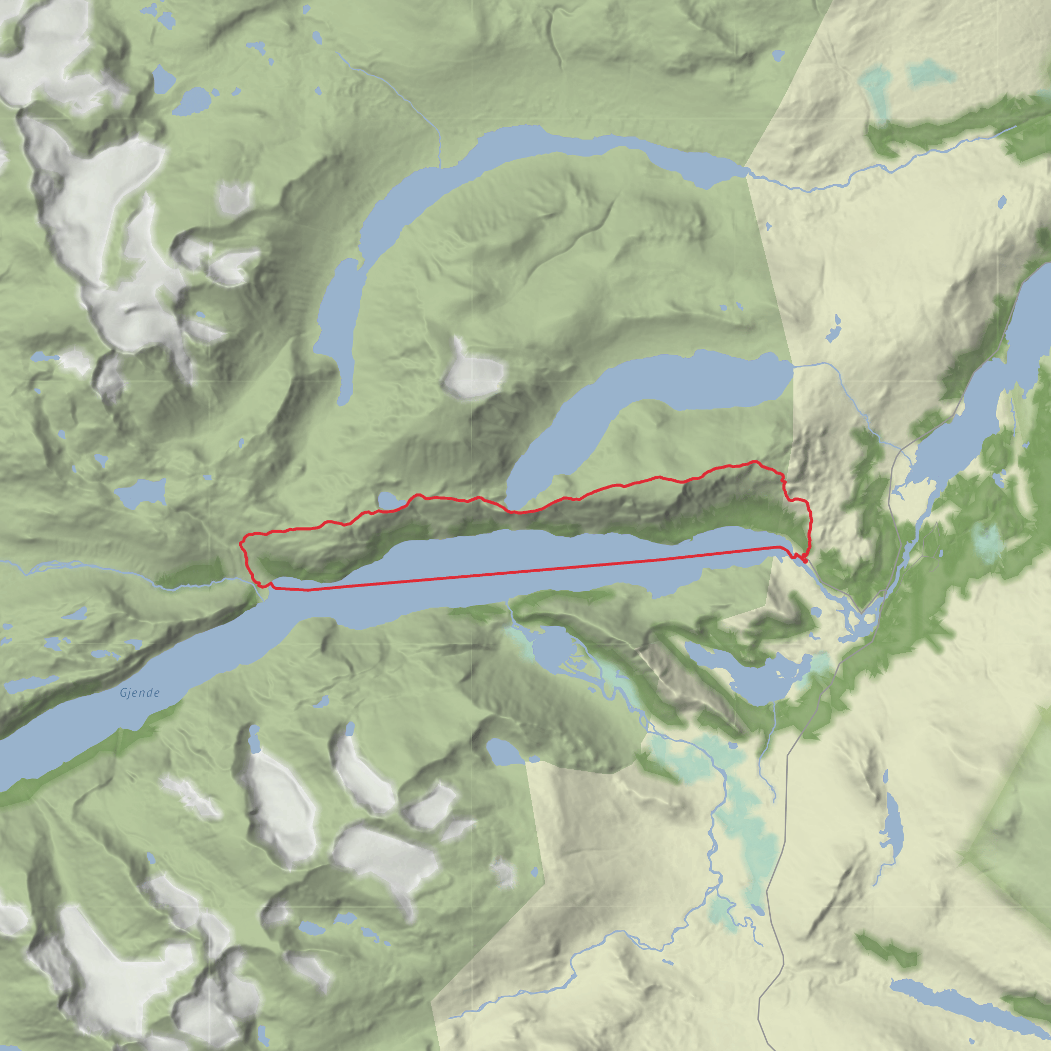 Gjendesheim - Besseggen - Gjendesheim mobile static map