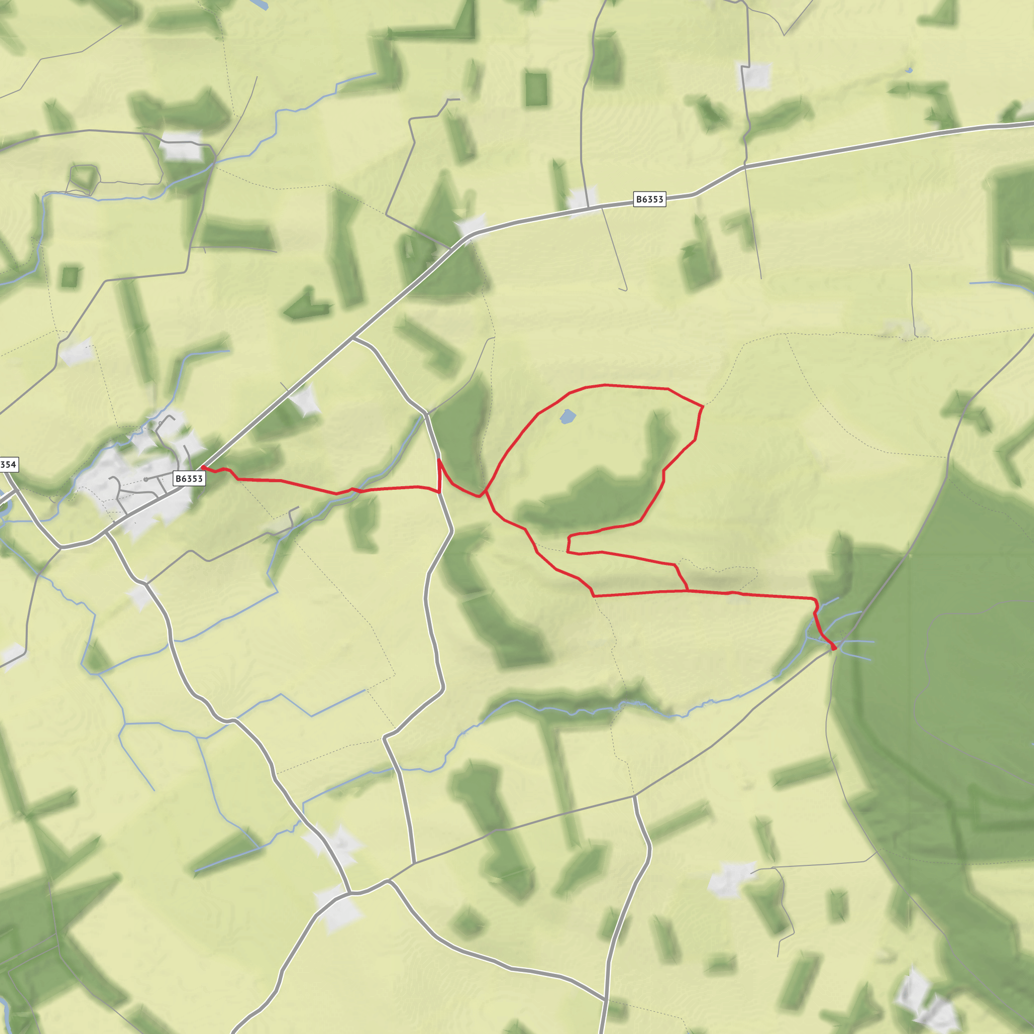 Ford Moss, Broom Ridge and Goatscrag Hill mobile static map