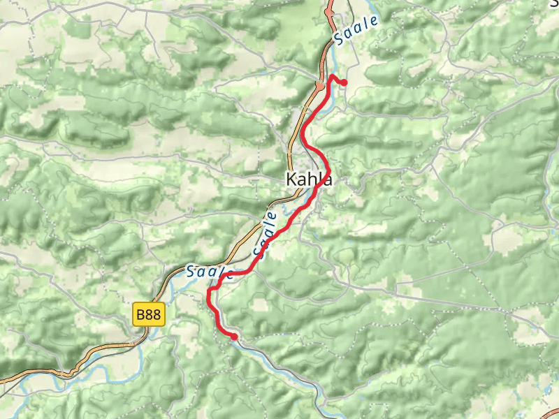 Schimmersbur to Jägersdorf via Kleineutersdorf - Leuchtenburg