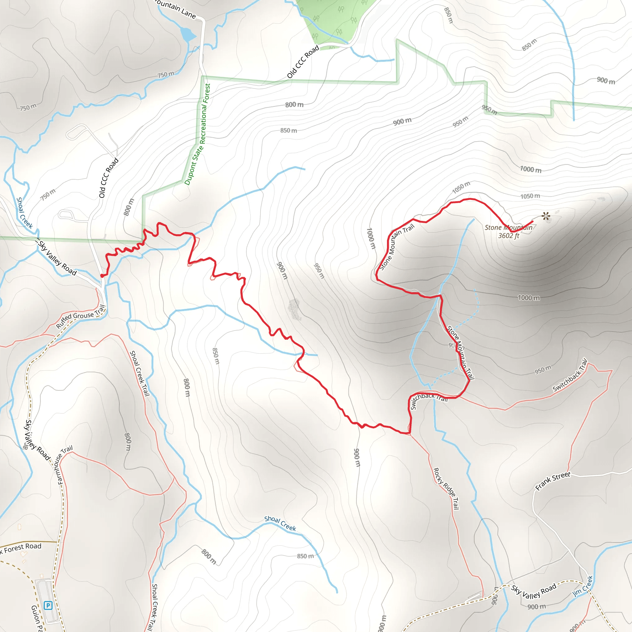 Stone Mountain mobile static map