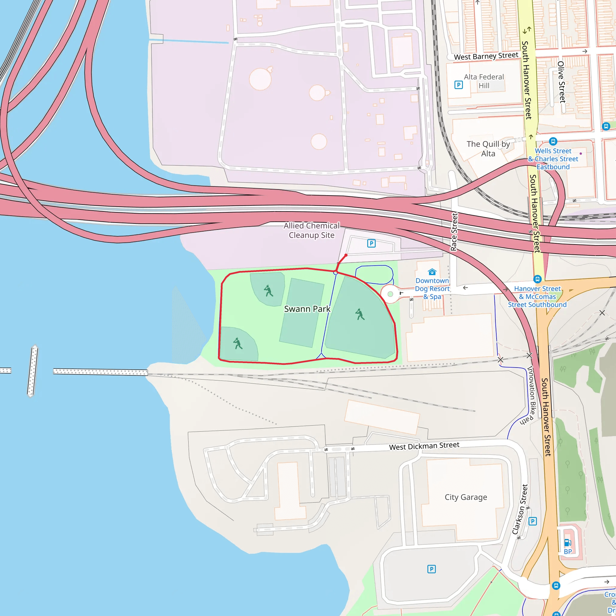 Swann Park Loop mobile static map