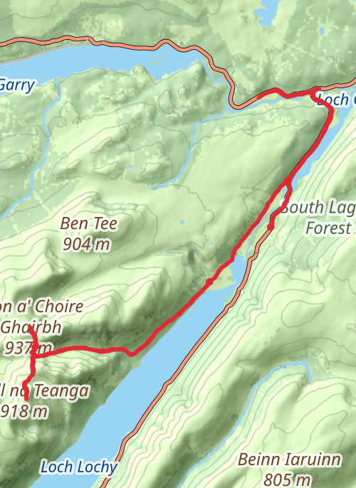 Highlands Hiking mobile static map