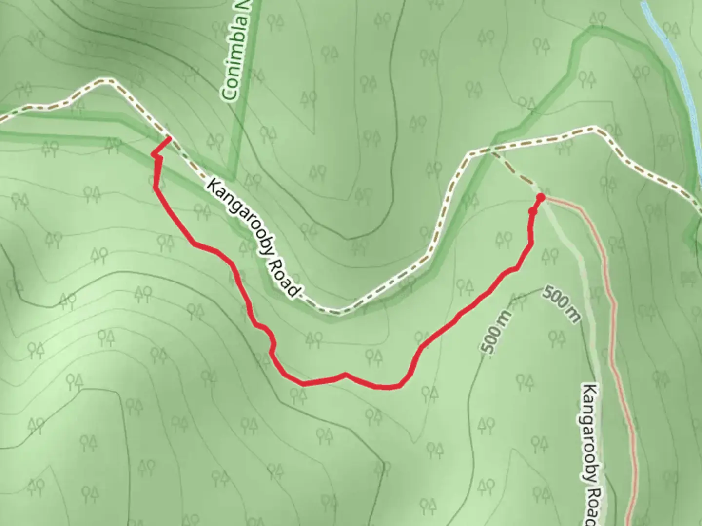 An image depicting the trail Wallaby Walking Track and its surrounding area.