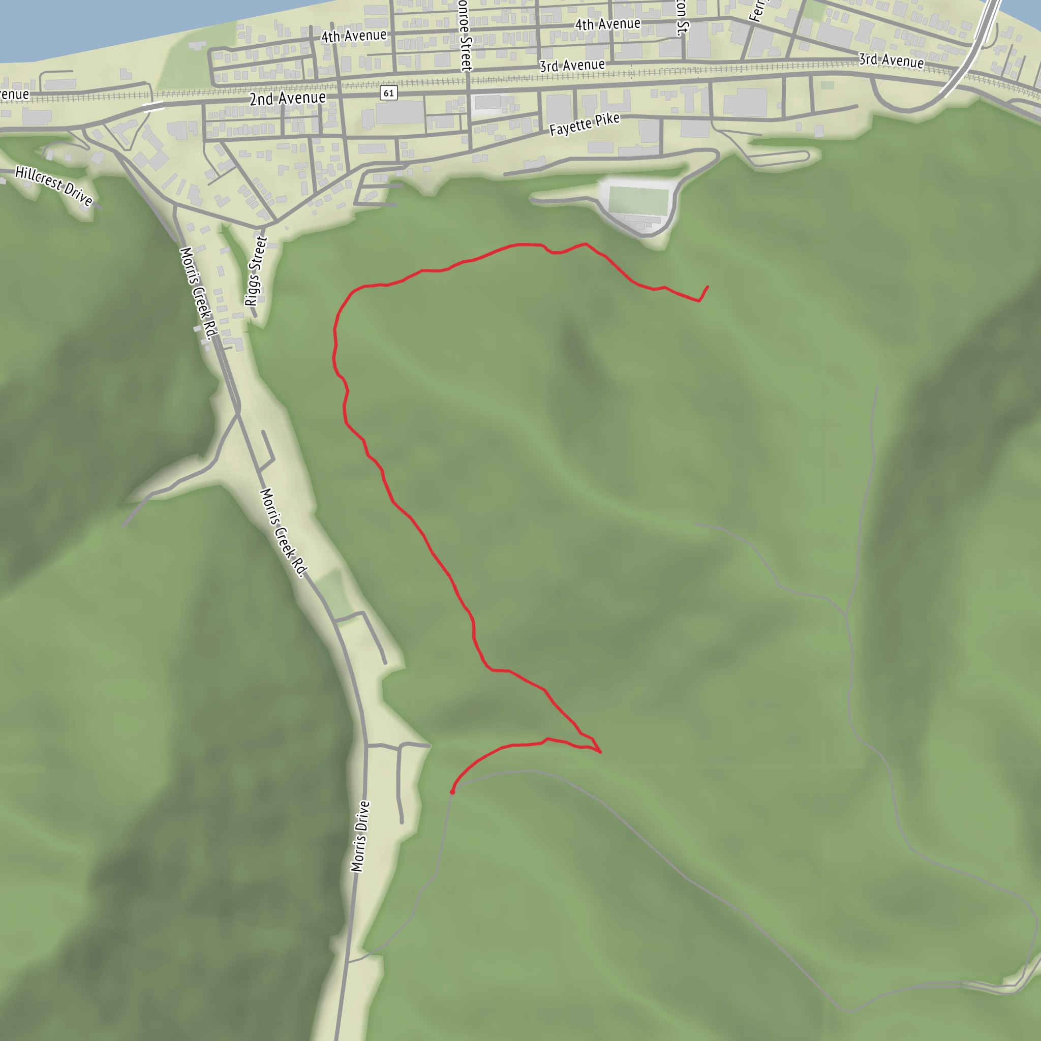 Levi Morris Trail mobile static map