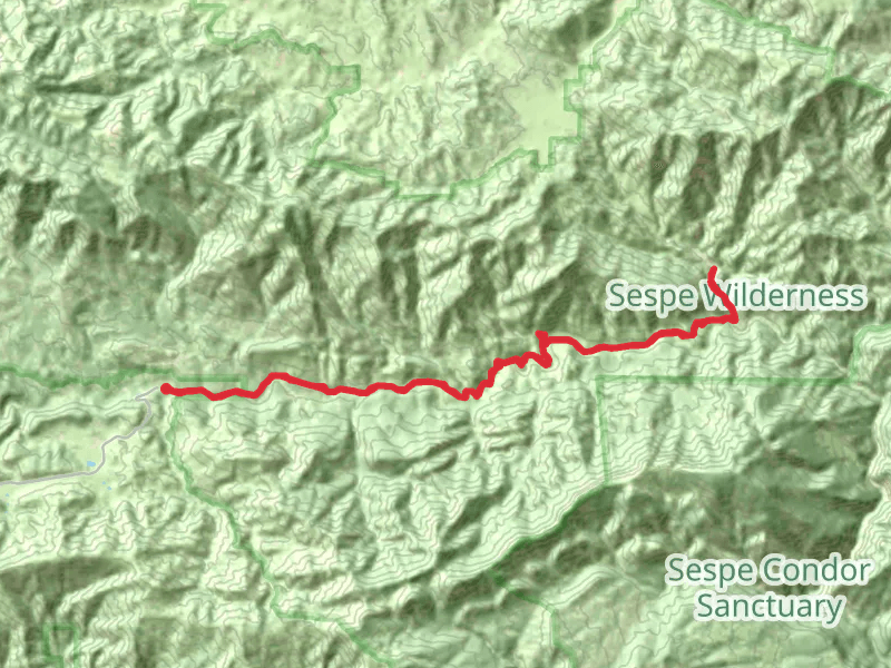 Johnston Ridge Trail and Sespe River Trail