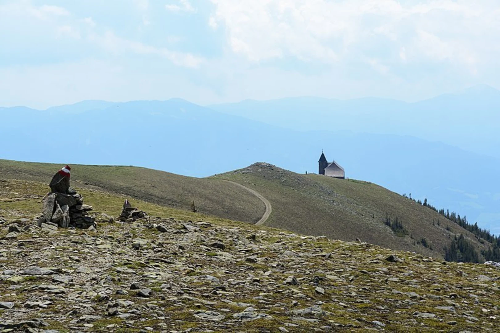 An image depicting the trail Hochalm - Maria Schnee from Seckau and its surrounding area.